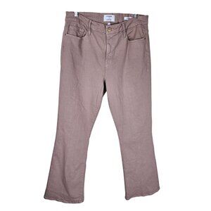 Frame X Aerin Le Crop Mini Boot Jeans Size 32 Dusty Rose Denim Casual Stretch